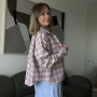 *Krótka koszula flanelowa damska  “Peach Sky”