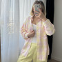 *Koszula flanelowa damska   “Różowo-żółta”