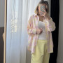 *Koszula flanelowa damska   “Różowo-żółta”