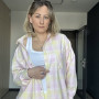*Koszula flanelowa damska   “Różowo-żółta”
