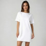 *Bawełniana sukienka t-shirtowa oversize „Biały”