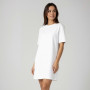 *Bawełniana sukienka t-shirtowa oversize „Biały”