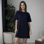 *Bawełniana sukienka t-shirtowa oversize „Granatowy”