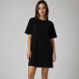 *Bawełniana sukienka t-shirtowa oversize „Czarny”