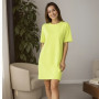 *Bawełniana sukienka t-shirtowa oversize „Cytrynowy”