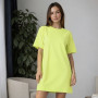 *Bawełniana sukienka t-shirtowa oversize „Cytrynowy”