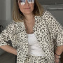 *Zestaw muślinowy: koszula (długi/krótki rękaw) i szorty (wybór długości) „Exotic