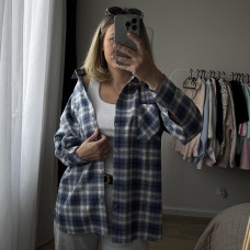 *Koszula flanelowa damska   “Denim ice”