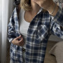 *Koszula flanelowa damska   “Denim ice”