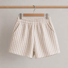 *Szorty muślinowe „Beżowe paski”  