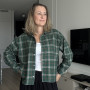 *Krótka koszula flanelowa damska  “Forest Moss”