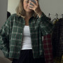 *Krótka koszula flanelowa damska  “Forest Moss”