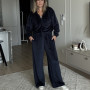 Welurowy komplet  „Modena”  Midnight Navy