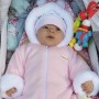 Pikowany dwuwarstwowy kombinezon „Teddy Bear” Różowy