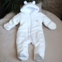 Pikowany dwuwarstwowy kombinezon „Teddy Bear” Kremowy