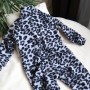 Polarowy romper “Szary lampart”