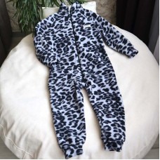 Polarowy romper “Szary lampart”