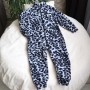 Polarowy romper “Szary lampart”