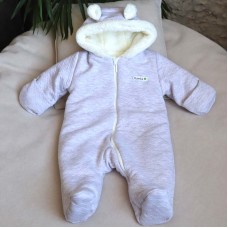 Pikowany dwuwarstwowy kombinezon „Teddy Bear” Сapuccino melanż