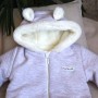 Pikowany dwuwarstwowy kombinezon „Teddy Bear” Сapuccino melanż