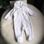 Pikowany dwuwarstwowy kombinezon na bawełnianej podszewce „Teddy Bear” kawowy