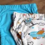 Zestaw 2 szt  majtek treningowych z 6 warstw muślinu, błękitny i samoloty