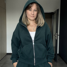 *Zip hoodie  “Szmaragdowy”