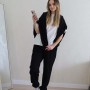 *    Dres kangurka + joggery oversize z przeszyciami “Czarny” 