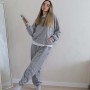 * Joggery oversize z akcentowymi przeszyciami  “Szary Melanż” 