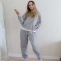 * Joggery oversize z akcentowymi przeszyciami  “Szary Melanż” 