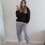 * Joggery oversize z akcentowymi przeszyciami  “Szary Melanż” 