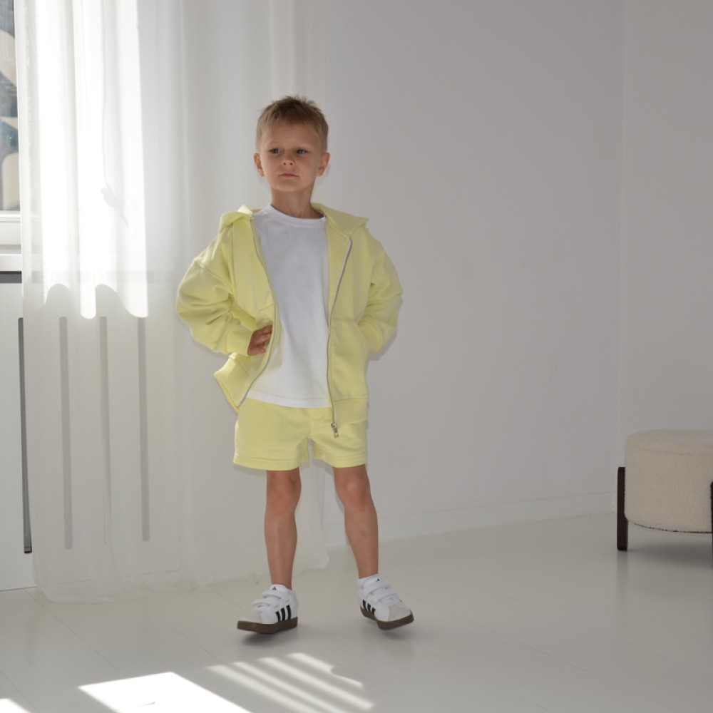Szorty krótkie Oversize z dresówki “Żółty”