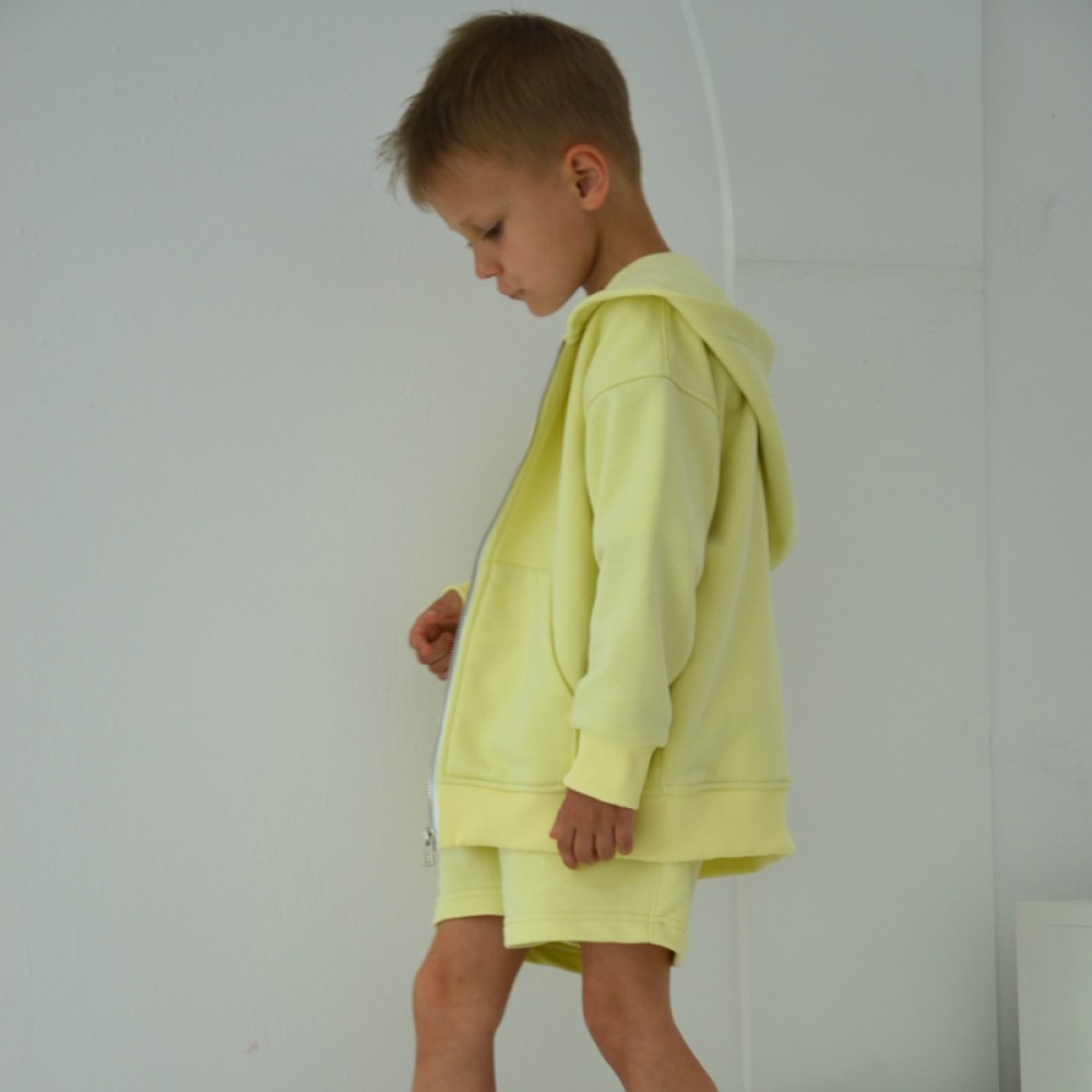 Szorty krótkie Oversize z dresówki “Żółty”
