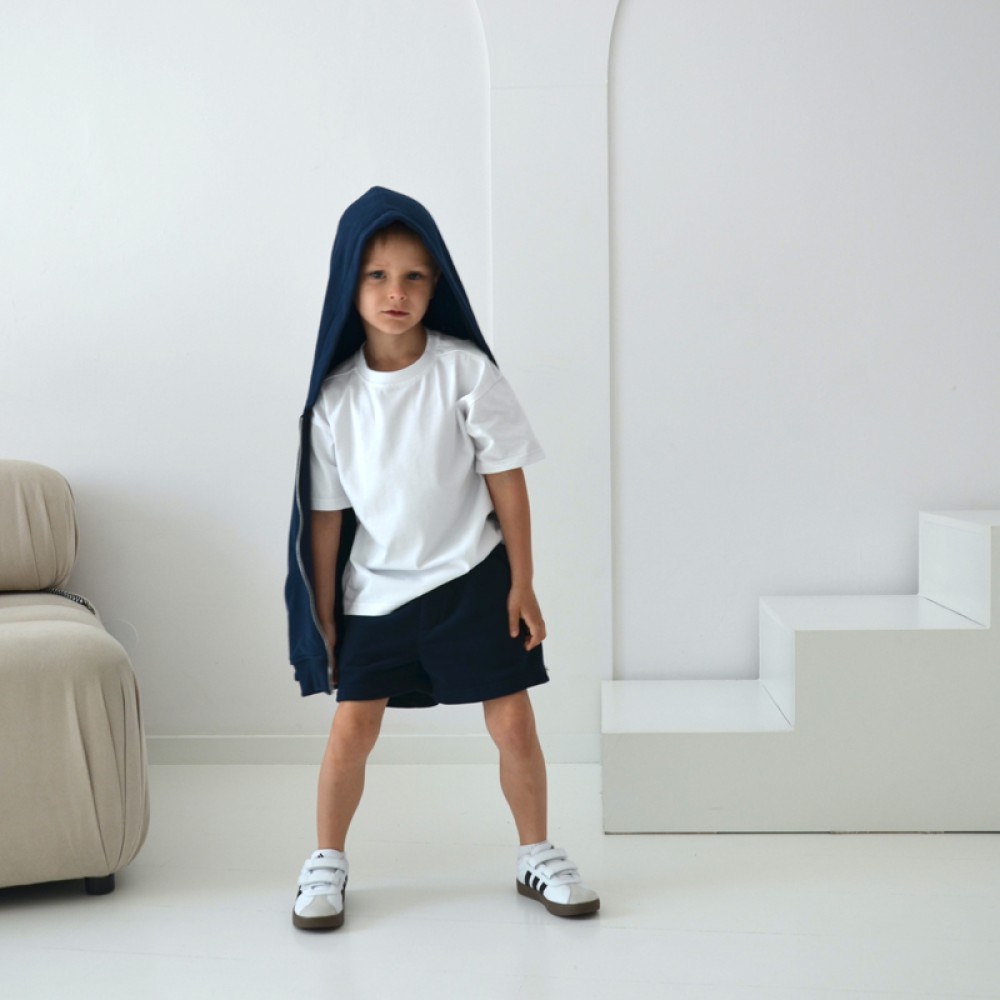 Szorty krótkie Oversize z dresówki “Granatowe”