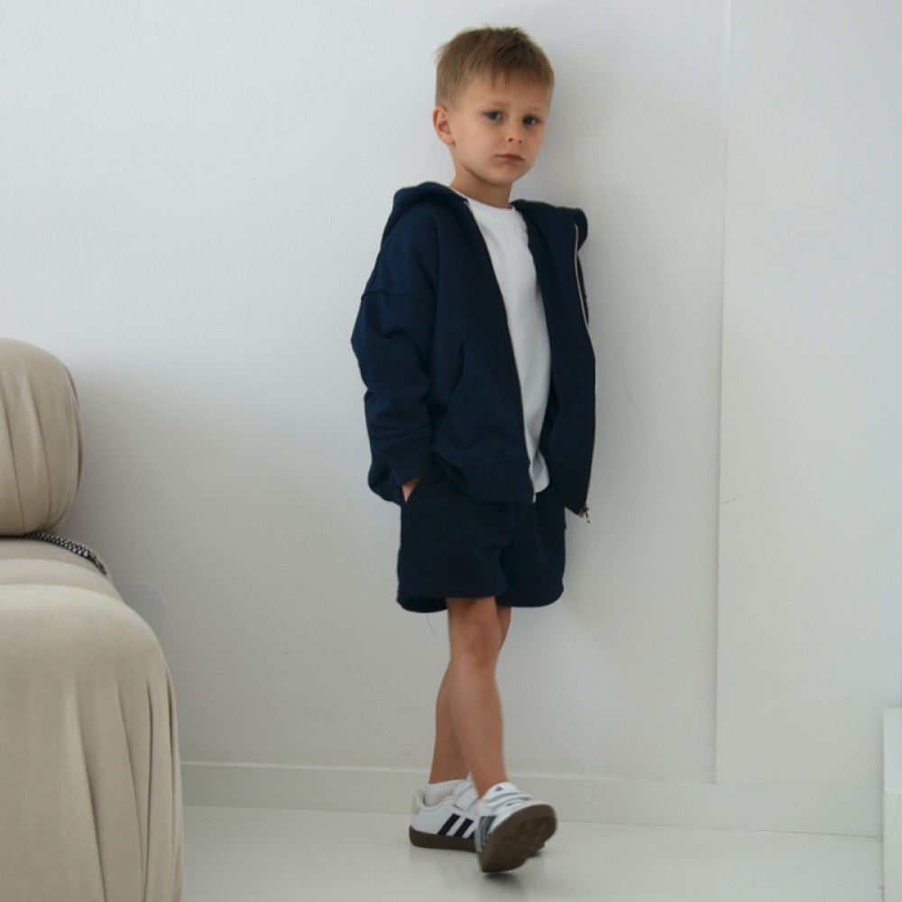 Szorty krótkie Oversize z dresówki “Granatowe”