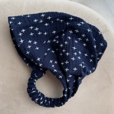 Chustka-bandana muślinowa, gwiazdki jeans (Plamka PL)