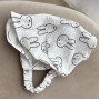 Chustka-bandana muślinowa, króliczki na białym (Plamka PL)