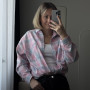 *Koszula flanelowa damska   “Pink sky”