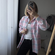*Koszula flanelowa damska   “Pink sky”