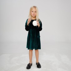 Welurowa elegancka sukienka „Lazurowa”