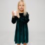 Welurowa elegancka sukienka „Lazurowa”
